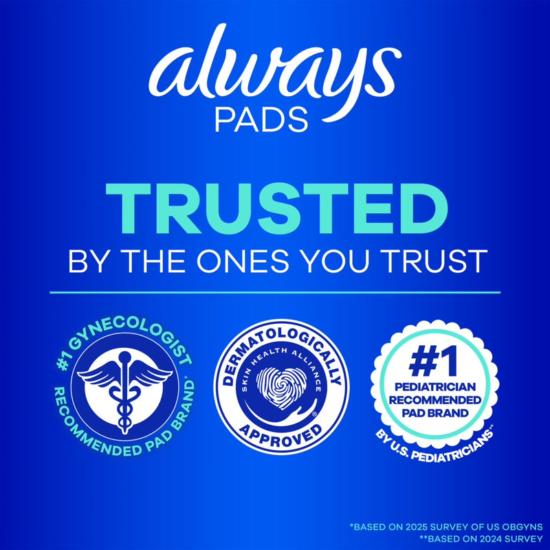 Always Maxi Pads with Wings, Size 5, Extra Heavy Overnight, 36 Count