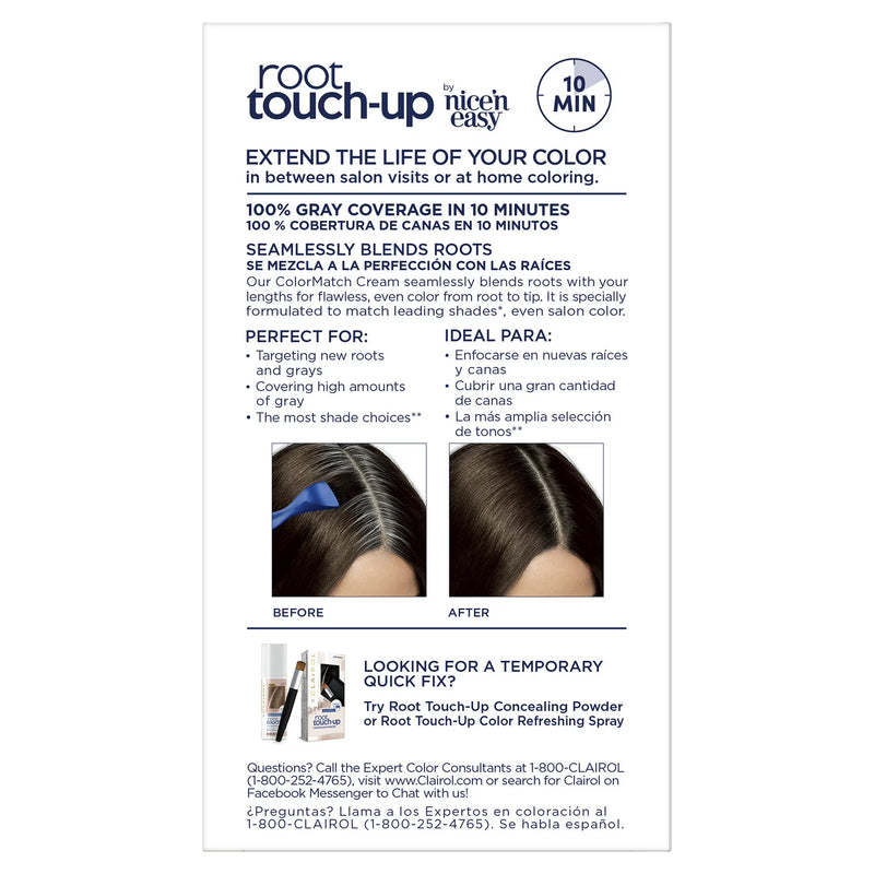 Clairol Root Touch-Up by Nice'n Easy Permanent Hair Dye, 4G Dark Golden Brown Hair Color, Pack of 1