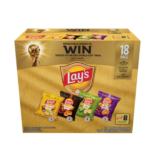 Lay's FIFA Mix Multipack Snack Chips 18 oz 18 count