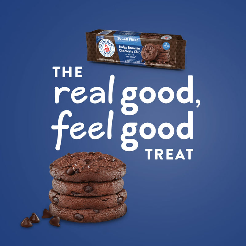 VOORTMAN Bakery Zero Sugar Fudge Brownie Chocolate Chip Cookies 8 oz