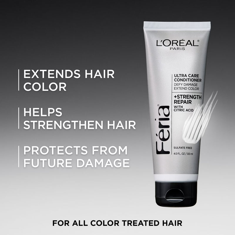 L'Oreal Paris Feria - Hair Color Strength Repair Ultra Care Conditioner, 4 fl oz