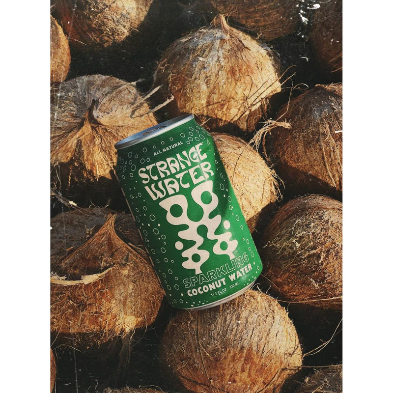 Strange Water Sparkling Coconut Water, 11.2 fl oz Cans, 12 Pack