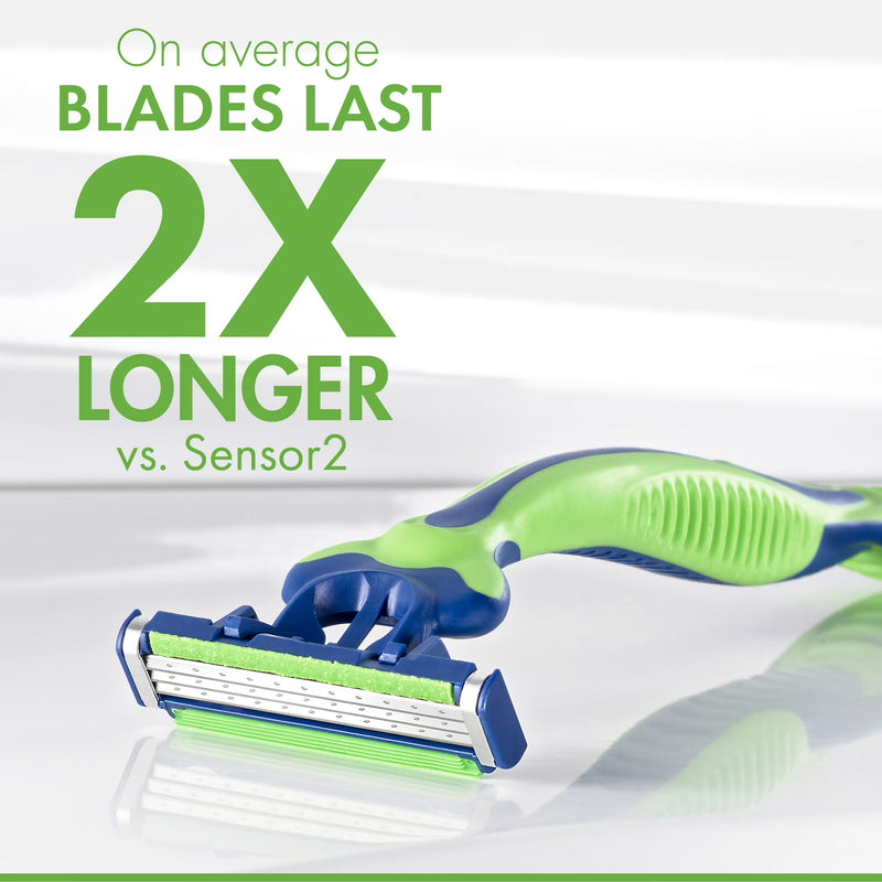 Gillette Sensor 3 Sensitive Men 3 Blade Disposable Razor,4 count