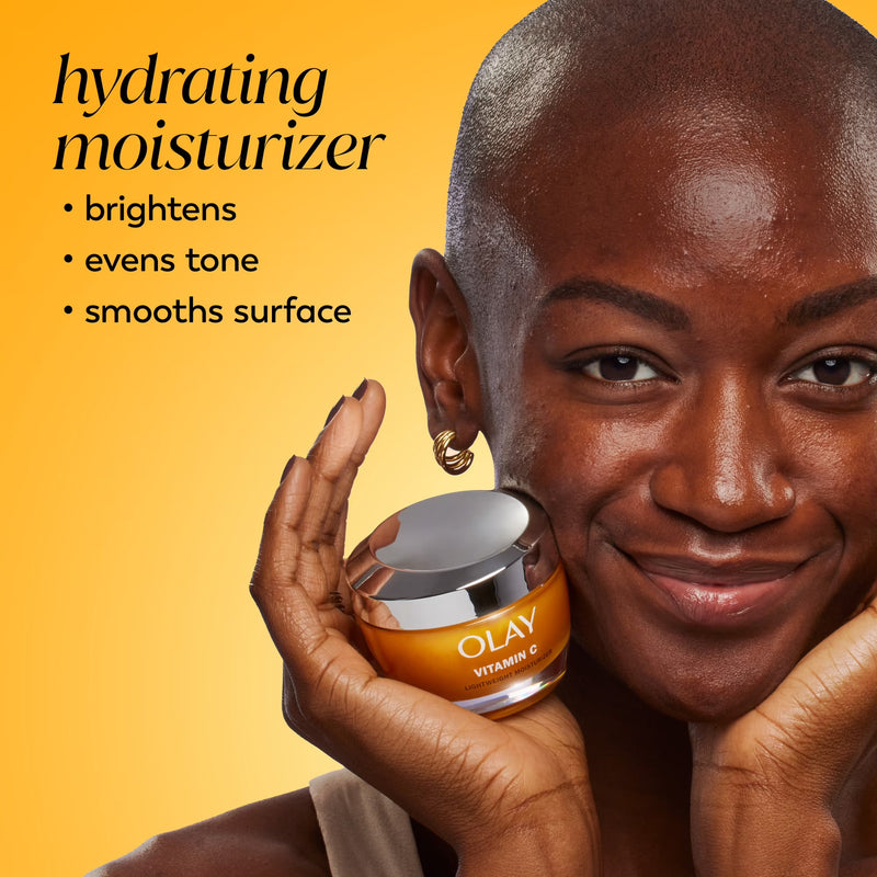 Olay Vitamin C Brightening Light Weight Moisturizer, Hydrates & Evens Tone, 1.7 oz