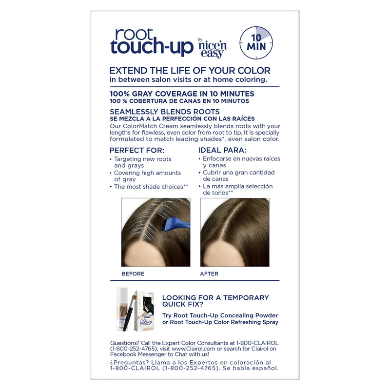 Clairol Root Touch-Up Nice'n Easy Permanent Hair Dye, 5A Medium Ash Brown, Hair Color, 1 Kt