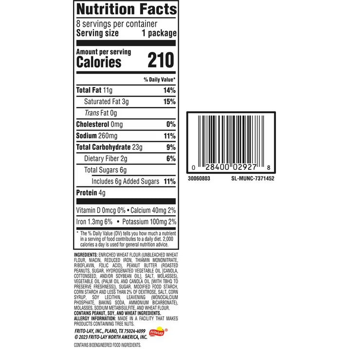 Munchies Real Peanut Butter Baked Golden Toast Sandwich Crackers, 11.36 oz