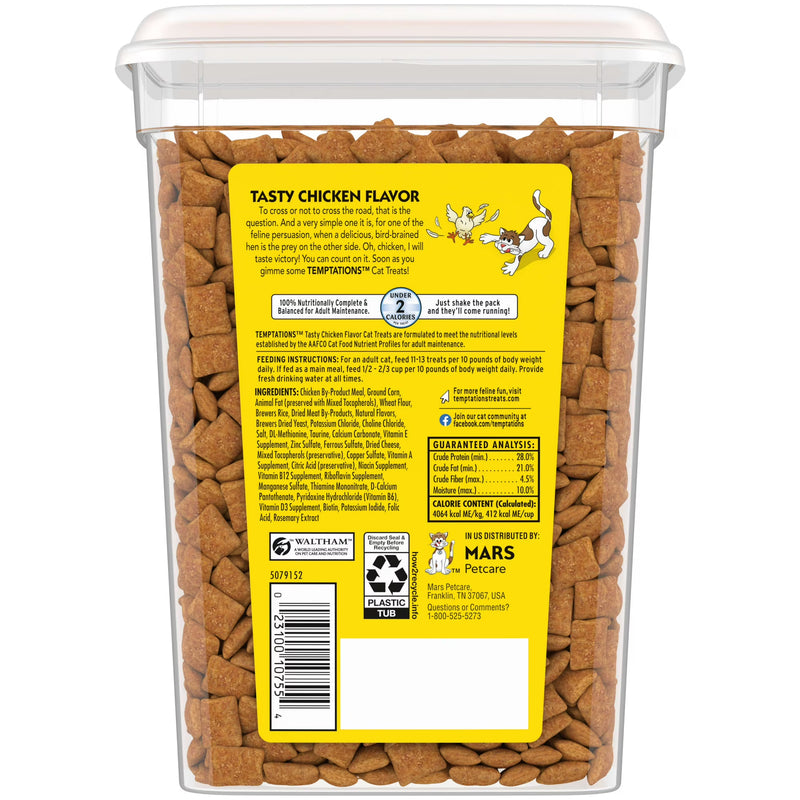 Temptations Classic Chicken Flavor Cat Treats, Crunchy and Soft, 16 oz