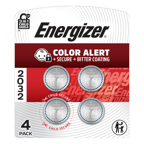 Energizer 2032 Coin Lithium Batteries (4 Pack), CR2032 3V Lithium Batteries, Compatible with Smart Tags and Similar Devices, Key Fobs, Watches and more