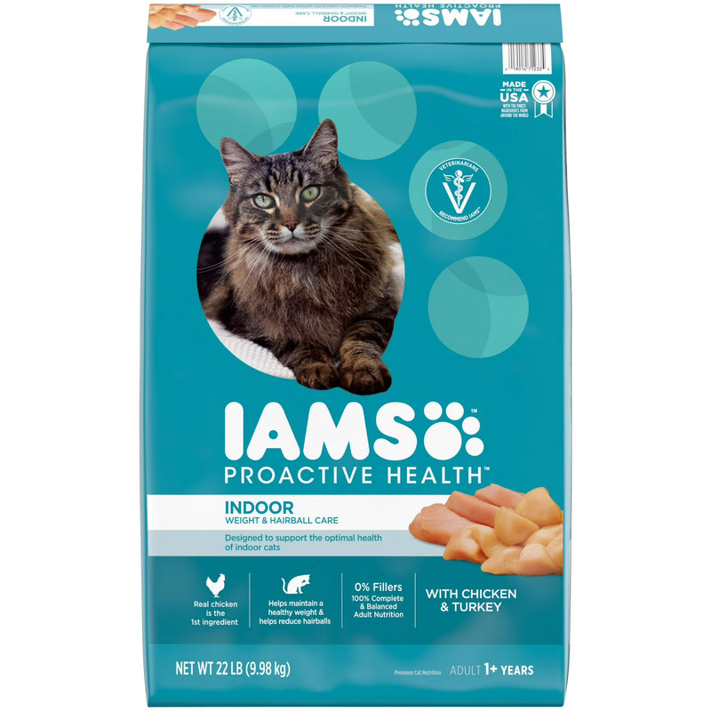 Iams Proactive Health Chicken And Turkey Dry Cat Food, 22 Lb Bag
