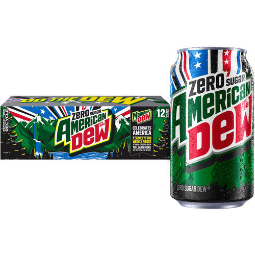 Mountain Dew Zero Sugar Citrus Soda Pop, 12 fl oz, 12 Pack Cans