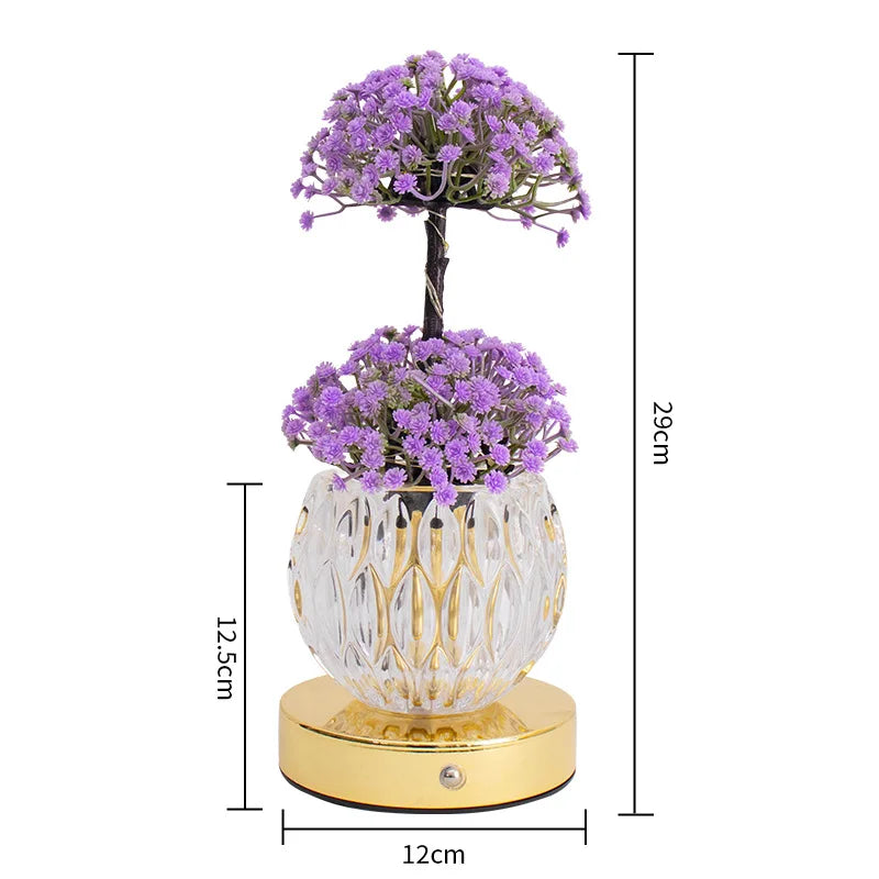 Tulip LED Night Light USB Rechargeable Floral Table Lamp