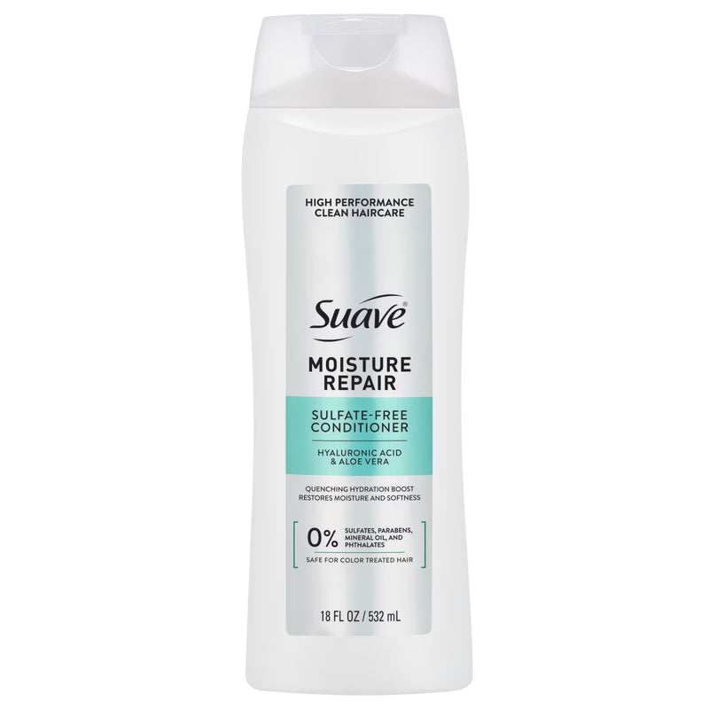 Suave Moisture Repair Sulfate-Free Conditioner with Hyaluronic Acid & Aloe Vera, 18 FL OZ