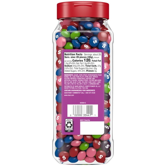 SKITTLES Wild Berry Chewy Candy – 30 oz Resealable Jar