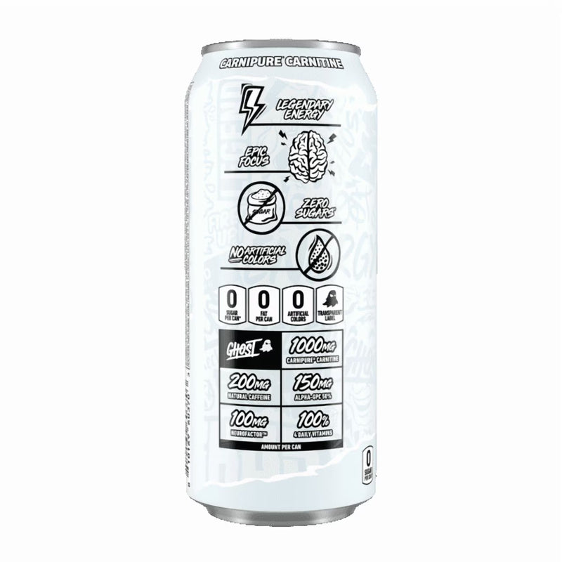 GHOST® ENERGY Zero Sugars Energy Drink, Original Flavor, 200mg Natural Caffeine, 16 fl oz, 12 Pack Cans