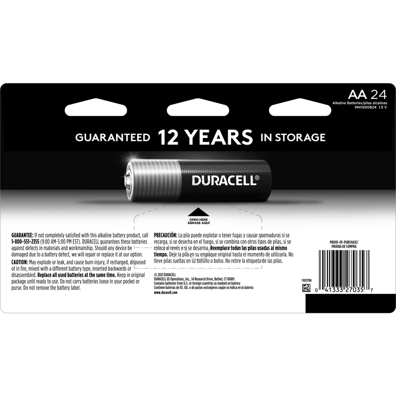 Duracell Coppertop AA Alkaline Batteries 24/PK