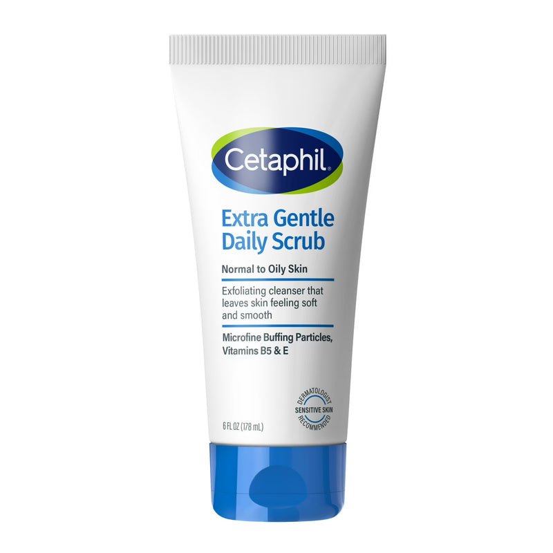 Cetaphil Extra Gentle Daily Face Scrub, Exfoliates & Cleanses, Sensitive Skin, 6 fl oz