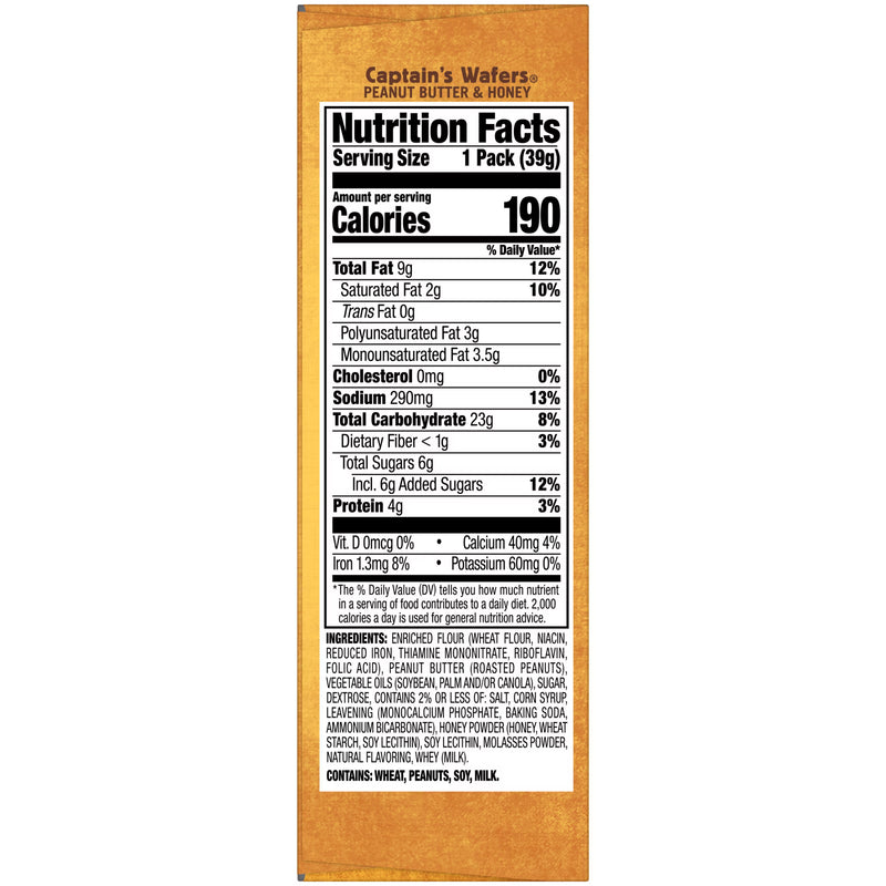 Lance Sandwich Crackers, Captain's Wafers, Variety Pack, 10 Individual Packs, 6 Sandwiches Each