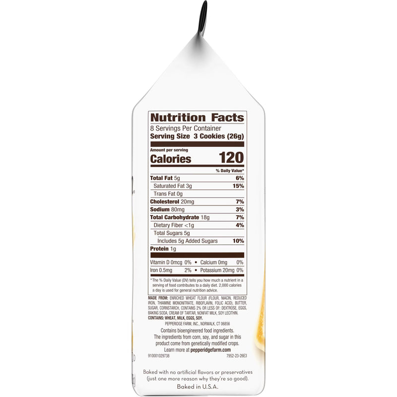 Pepperidge Farm Chessmen Butter Cookies, 7.25 oz Bag (24 Cookies)
