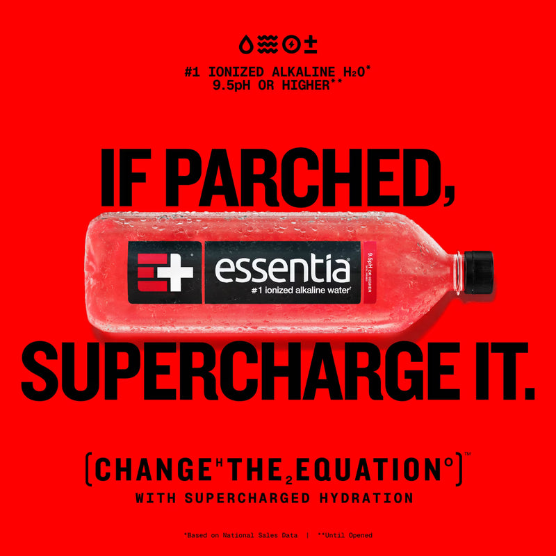 Essentia Ionized Alkaline Water, 9.5 PH until opened, 99.9% Pure, Bottled Water, 6PK 0.252 fl oz