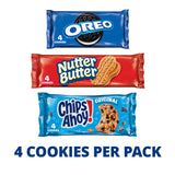 Nabisco Cookies Variety Pack, OREO, Nutter Butter, and CHIPS AHOY!, 10 Four-Cookie Snack Packs
