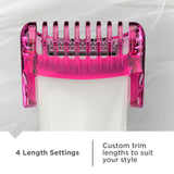 REMINGTON Smooth & Silky Body & Bikini Trimmer Kit, Wet/Dry, Battery Operated, Pink