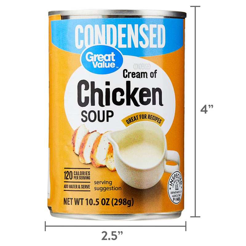 Great Value Cream Of Chicken Condensed Soup, 10.5 oz