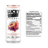 Lucky Energy Sugar Free Energy Drinks 16 oz Cans (12-pack), Variety Pack with Maca, Ginseng, Taurine, Beta-Alanine, 200mg Caffeine, Zero Calories