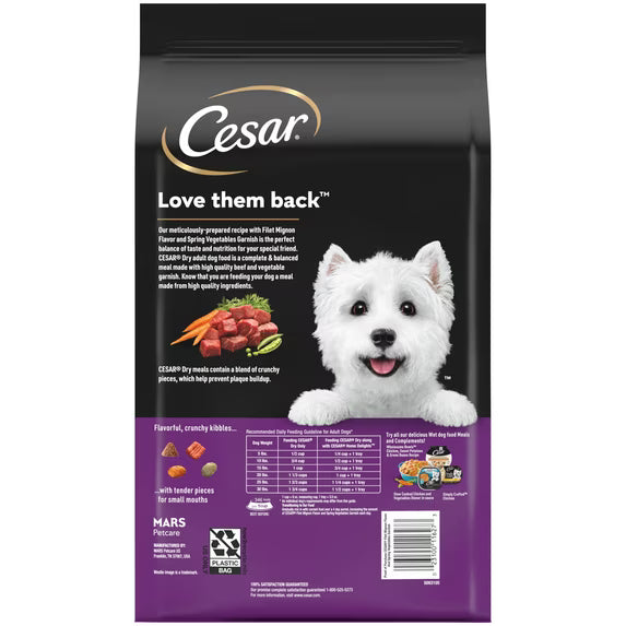 Cesar Filet Mignon And Spring Vegetables Dry Dog Food, 5 Lb Bag
