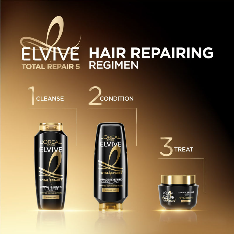 L'Oreal Paris Elvive Total Repair 5 Strengthening, Split End Repair, Rinse Out, for Wavy Hair, 8.5 fl oz