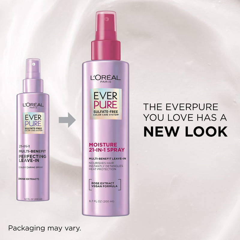 L'Oreal Paris EverPure 21 in 1 Perfecting Leave In Color Caring Spray, 6.8 fl oz