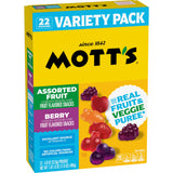 Mott's Berry and Assorted Fruit Flavored Snacks, Gluten Free, Value Pack, 22 Count, 17.6 oz