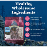 Blue Buffalo Wilderness Natural High Protein Dry Food for Adult Cats, Salmon, 4-lb Bag