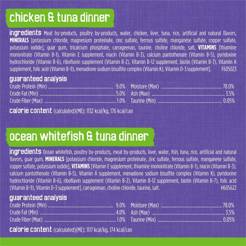 Purina Friskies Pate, Soft Seafood and Chicken Variety Pack, Wet Cat Food, 5.5 oz Cans