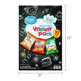 Great Value Mini Alphabet, Chippers & Oatmeal Cookies Variety Pack, 1 oz, 30 Snack Packs