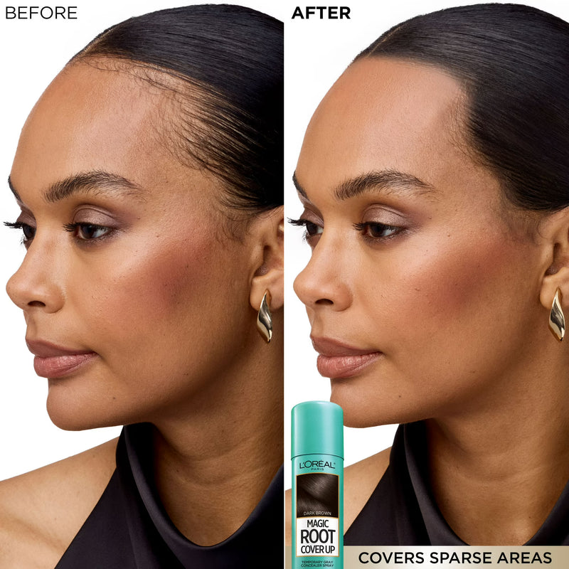 L'Oreal Paris Magic Root Cover Up Temporary Gray Concealer Spray, Light Brown, 2 oz