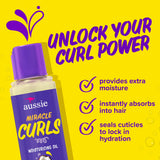 Aussie Miracle Curls Coconut Curl-Defining Hair Oil, for Curly Hair 3.2 fl oz