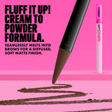 NYX Professional Makeup Fluff & Snatch Eyebrow Pencil, Eyebrow Powder Pen, Brunette, 0.04 oz