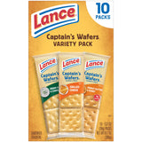Lance Sandwich Crackers, Captain's Wafers, Variety Pack, 10 Individual Packs, 6 Sandwiches Each