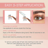 Ardell Naked Clusters 437, Natural Cluster Lashes with Invisiband, Mixed Length Lash Clusters, 50 Count