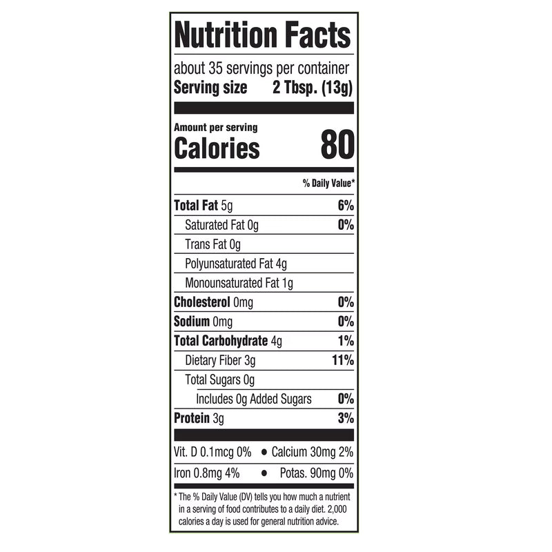 Great Value Organic Ground Cold Milled Flax Seed, 16 oz
