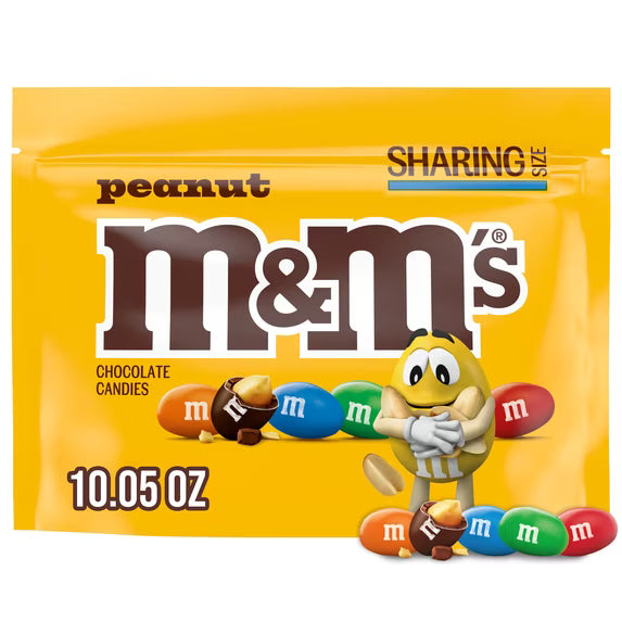 M&M'S Peanut Milk Chocolate Candy, Sharing Size (10.05 oz)