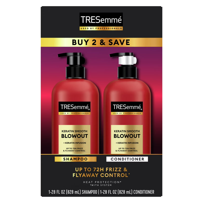 Tresemme Shampoo & Conditioner Keratin Smooth, 28 Fl oz 2 Count