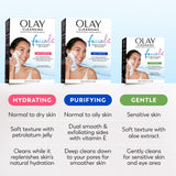 Olay Daily Facials Deeply Purifying Cleansing Cloths, Gentle Makeup Remover, Fragrance-Free, 66 Count