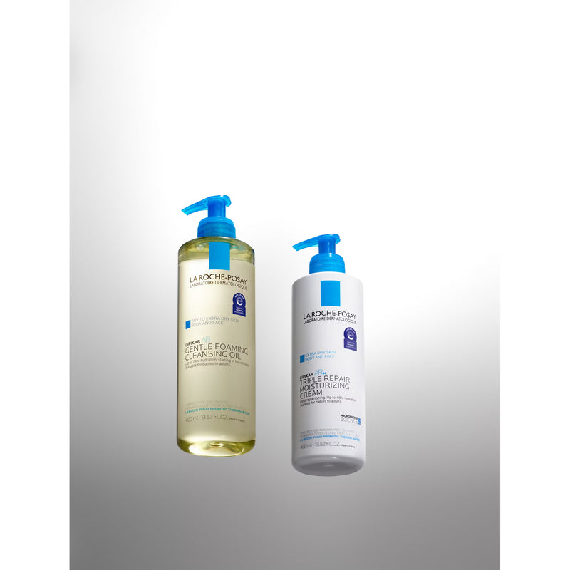 La Roche-Posay Lipikar AP+ Gentle Foaming Cleansing Oil Body Wash for Eczema & Sensitive Skin, 13.52 fl oz