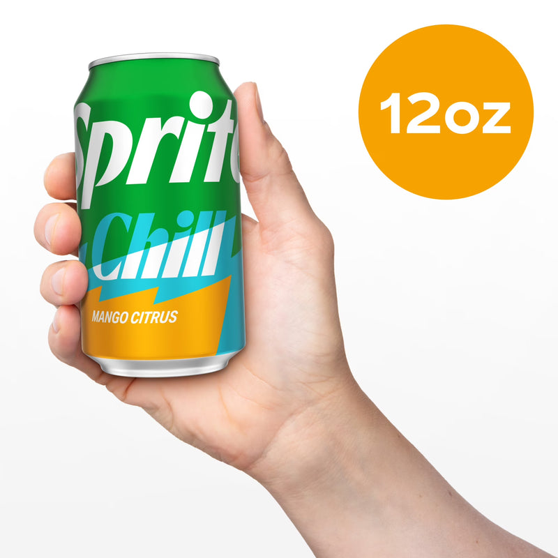 Sprite Chill Mango Citrus Soda Pop Cans, 12 fl oz, 12 Pack