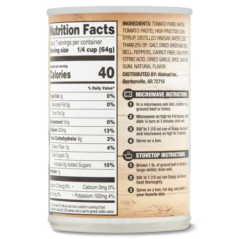 Great Value Sloppy Joe Sauce, 15 oz
