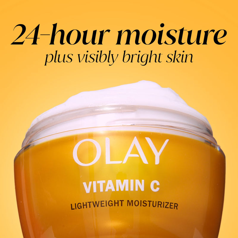 Olay Vitamin C Brightening Light Weight Moisturizer, Hydrates & Evens Tone, 1.7 oz