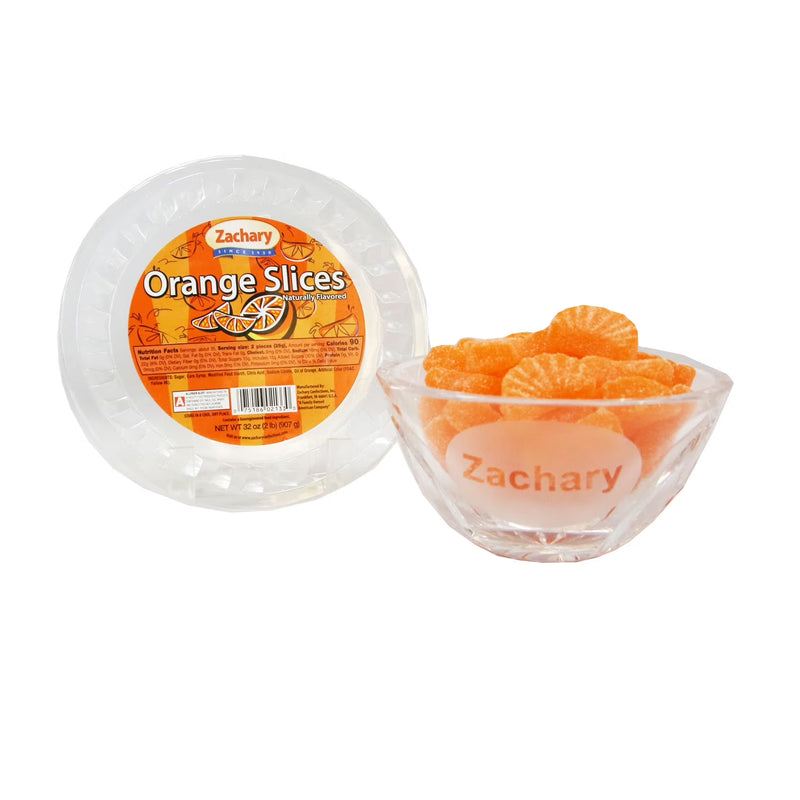 Zachary Orange Slices Jelly Candy, 32 oz. Tub