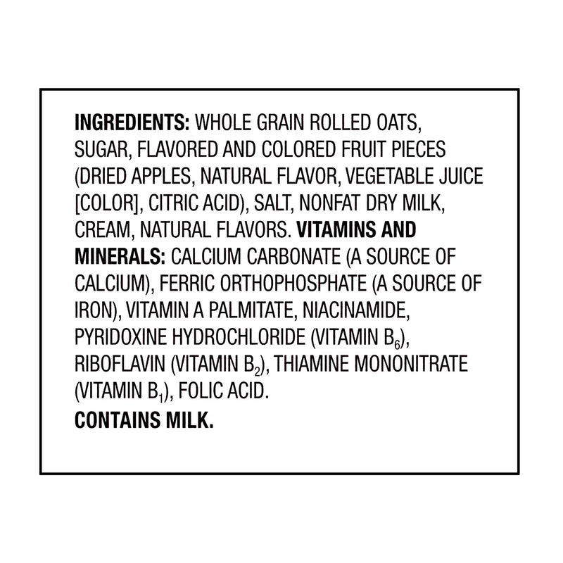 Great Value Strawberries & Cream Instant Oatmeal Value Pack, 1.05 oz, 20 Count