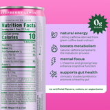Bloom Nutrition Sparkling Energy Drink, Raspberry Lemon, 12 fl oz Cans, 6 Pack
